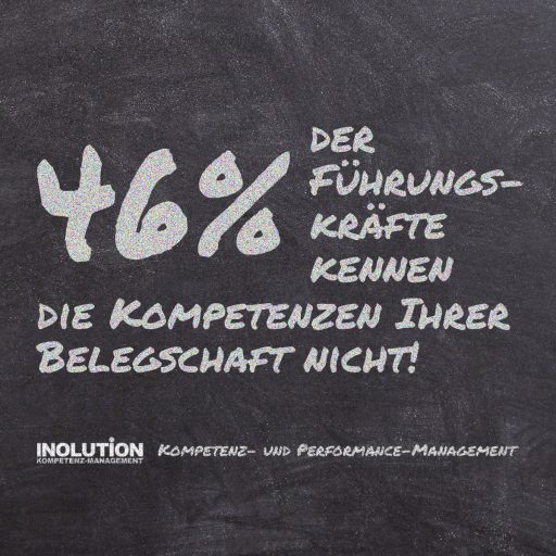 46% der Führungskräfte kennen die Kompetenzen Ihrer Belegschaft nicht!