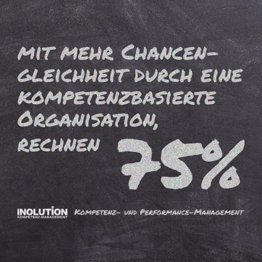 Mit mehr Chancengleichheit durch eine kompetenzbasierte Organisation, rechnen 75%